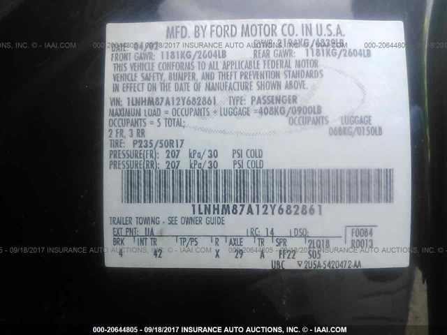 1LNHM87A12Y682861 - 2002 LINCOLN LS 黑色 照片 9