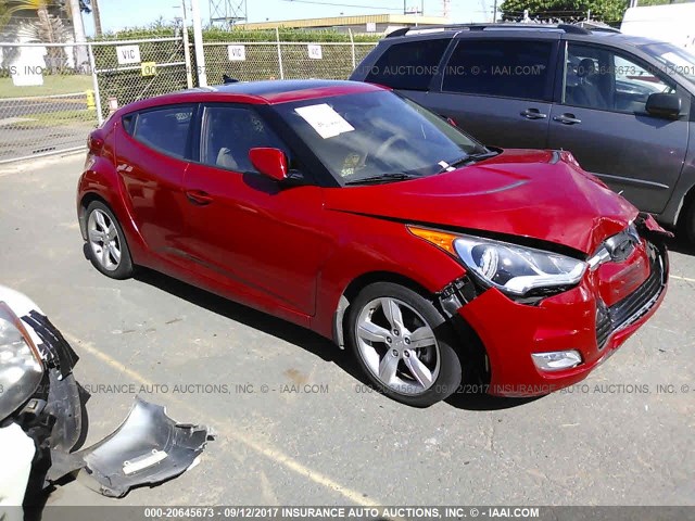 KMHTC6AD2EU190579 - 2014 HYUNDAI VELOSTER RED photo 1