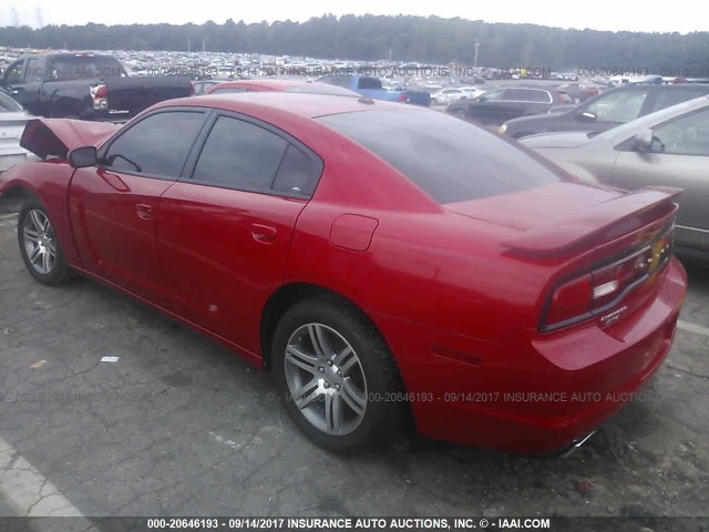 2C3CDXHG5DH537397 - 2013 DODGE CHARGER SXT RED photo 3