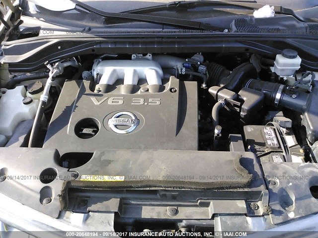 JN8AZ08W16W513450 - 2006 NISSAN MURANO SL/SE/S TAN photo 10