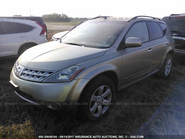 JN8AZ08W16W513450 - 2006 NISSAN MURANO SL/SE/S TAN photo 2