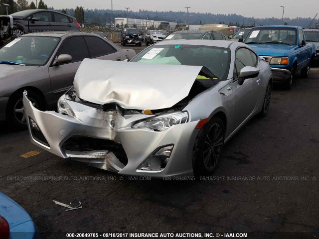 JF1ZNAA1XD1733118 - 2013 TOYOTA SCION FR-S SILVER photo 2