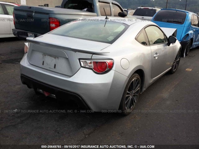 JF1ZNAA1XD1733118 - 2013 TOYOTA SCION FR-S ვერცხლისფერი ფოტო 4