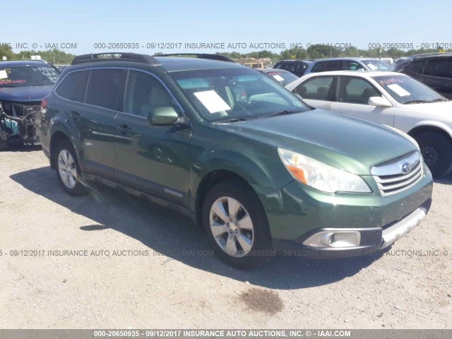 4S4BRBKC1B3378701 - 2011 SUBARU OUTBACK 2.5I LIMITED GREEN photo 1