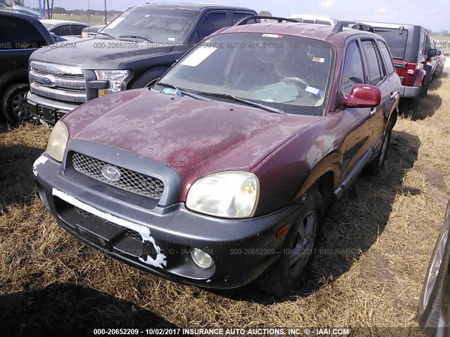 KM8SC73E14U599193 - 2004 HYUNDAI SANTA FE GLS/LX RED photo 2