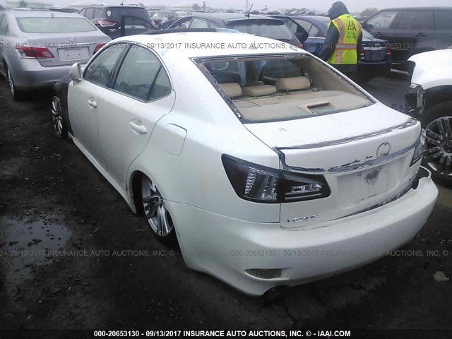 JTHCK262565005443 - 2006 LEXUS IS 250 WHITE photo 3