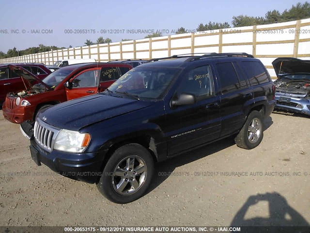 1J4GW58N64C239111 - 2004 JEEP GRAND CHEROKEE LIMITED BLUE photo 2