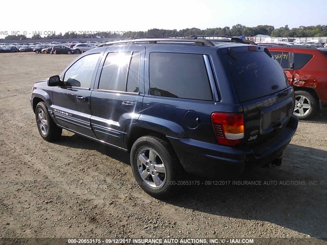 1J4GW58N64C239111 - 2004 JEEP GRAND CHEROKEE LIMITED BLUE photo 3