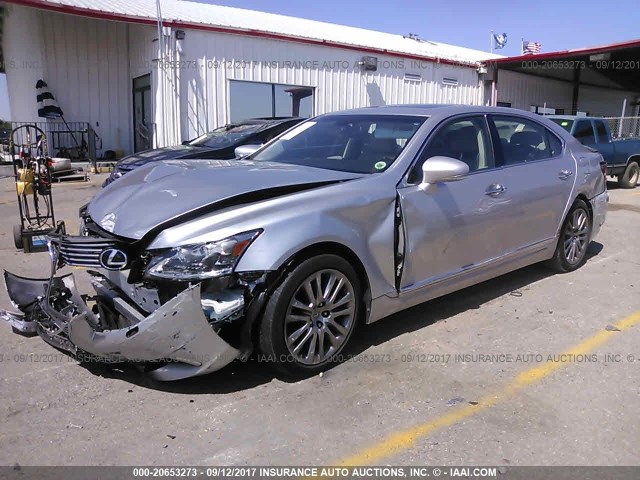 JTHGL5EF6E5051656 - 2014 LEXUS LS 460L SILVER photo 2