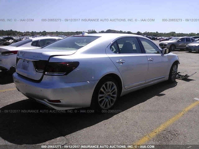 JTHGL5EF6E5051656 - 2014 LEXUS LS 460L SILVER photo 4