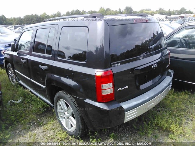 1J8FF48W78D513462 - 2008 JEEP PATRIOT LIMITED BLACK photo 3