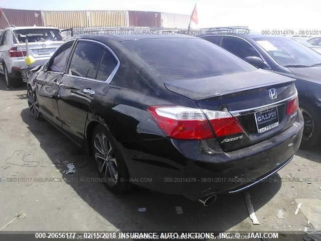 1HGCR2F55FA175057 - 2015 HONDA ACCORD SPORT BLACK photo 3