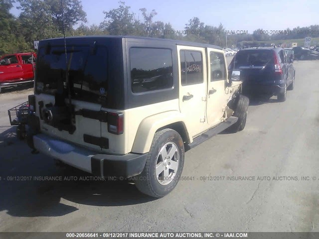 1J4BA5H14BL575892 - 2011 JEEP WRANGLER UNLIMITE SAHARA BEIGE photo 4