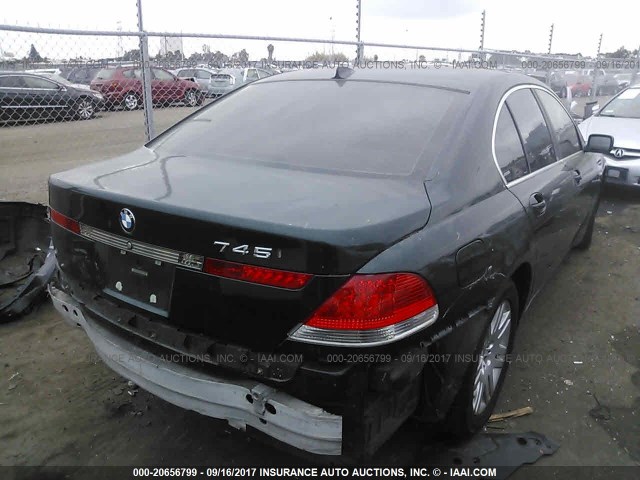 WBAGL63422DP51049 - 2002 BMW 745 I GREEN photo 4