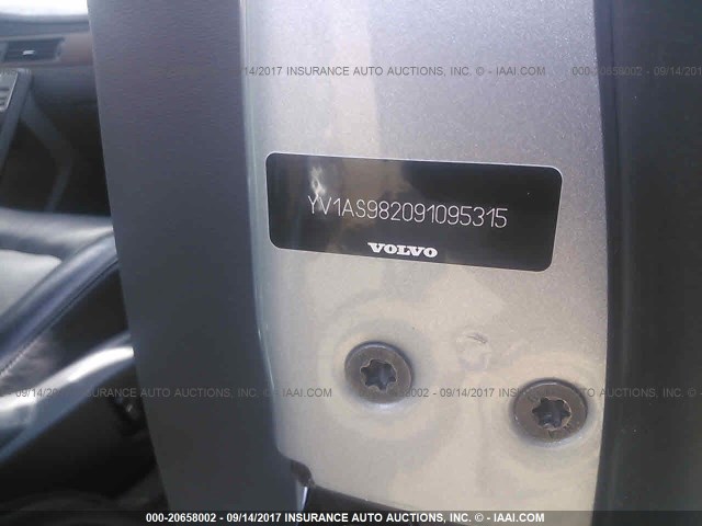 YV1AS982091095315 - 2009 VOLVO S80 3.2 SILVER photo 9