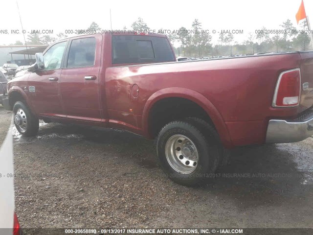 3C63RRKL6DG526723 - 2013 RAM 3500 LONGHORN BURGUNDY photo 3