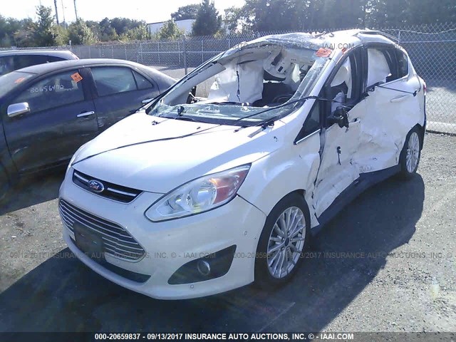 1FADP5BU0DL549914 - 2013 FORD C-MAX SEL WHITE photo 2