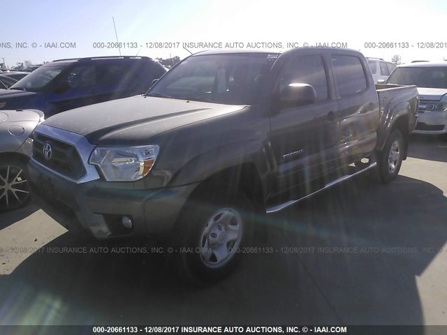 5TFJU4GN5DX037415 - 2013 TOYOTA TACOMA DOUBLE CAB PRERUNNER TAN photo 2