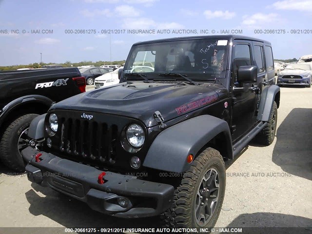 1C4BJWFGXFL524020 - 2015 JEEP WRANGLER UNLIMITE RUBICON BLACK photo 2