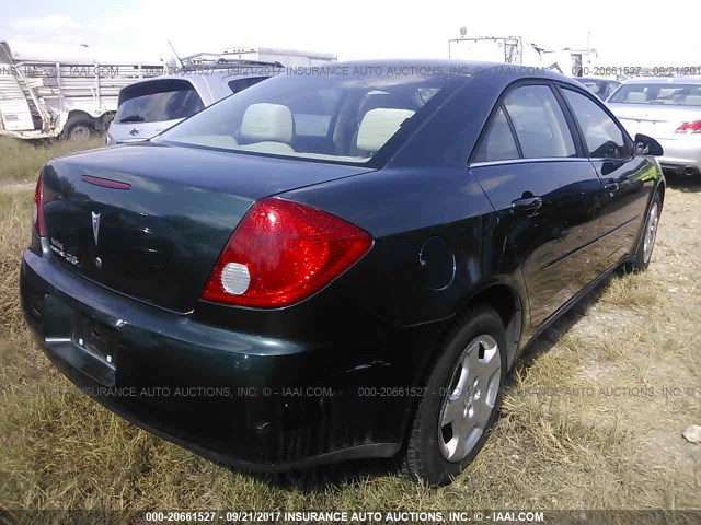 1G2ZF58B774116084 - 2007 PONTIAC G6 VALUE LEADER/BASE GREEN photo 4