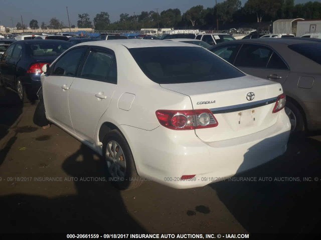 JTDBU4EE3B9129499 - 2011 TOYOTA COROLLA S/LE WHITE photo 3