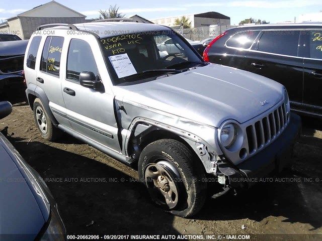 1J4GL48K07W704784 - 2007 JEEP LIBERTY SPORT Gümüş foto 1