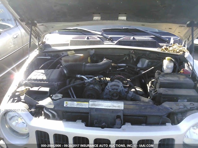 1J4GL48K07W704784 - 2007 JEEP LIBERTY SPORT SILVER photo 10