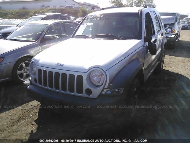 1J4GL48K07W704784 - 2007 JEEP LIBERTY SPORT SILVER photo 2