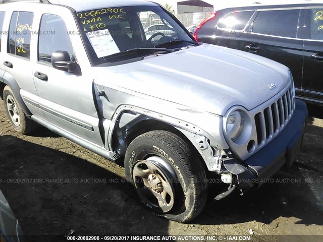 1J4GL48K07W704784 - 2007 JEEP LIBERTY SPORT Gümüş foto 6