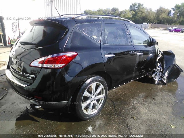 JN8AZ1MW1EW514365 - 2014 NISSAN Murano S/SL/SV/LE BLACK photo 4