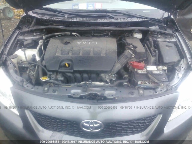 JTDBL40E99J046002 - 2009 TOYOTA COROLLA LE/XLE GRAY photo 10