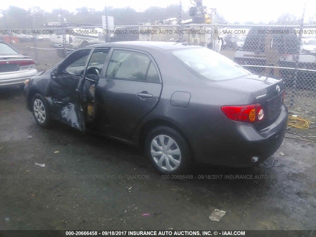 JTDBL40E99J046002 - 2009 TOYOTA COROLLA LE/XLE GRAY photo 3