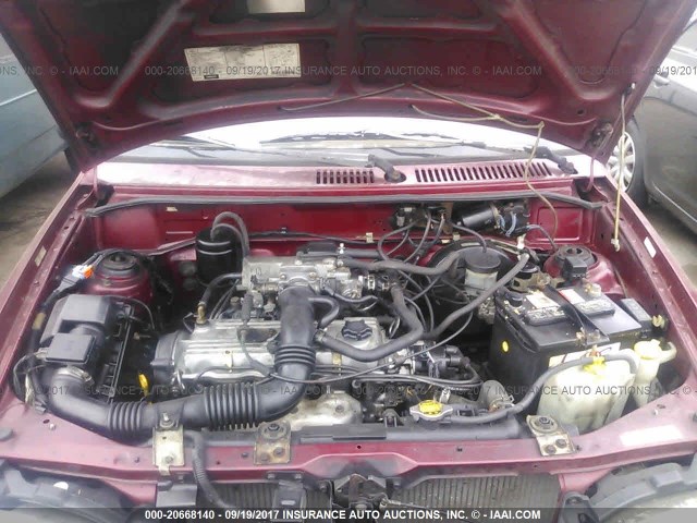 KNJLT05H5V6228273 - 1997 FORD ASPIRE RED photo 10