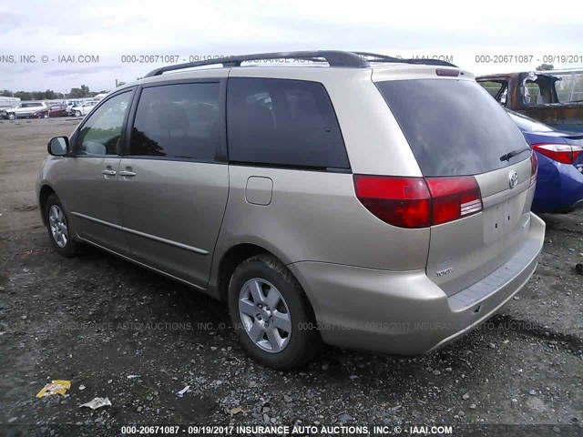 5TDZA23C14S196071 - 2004 TOYOTA SIENNA CE/LE Champagne photo 3