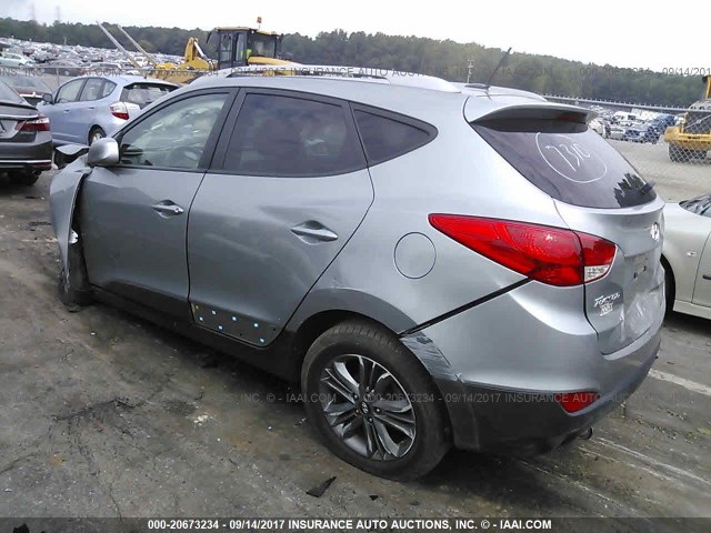 KM8JU3AGXFU998418 - 2015 HYUNDAI TUCSON LIMITED/SE SILVER photo 3