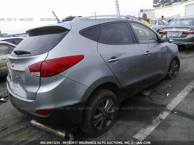 KM8JU3AGXFU998418 - 2015 HYUNDAI TUCSON LIMITED/SE SILVER photo 4