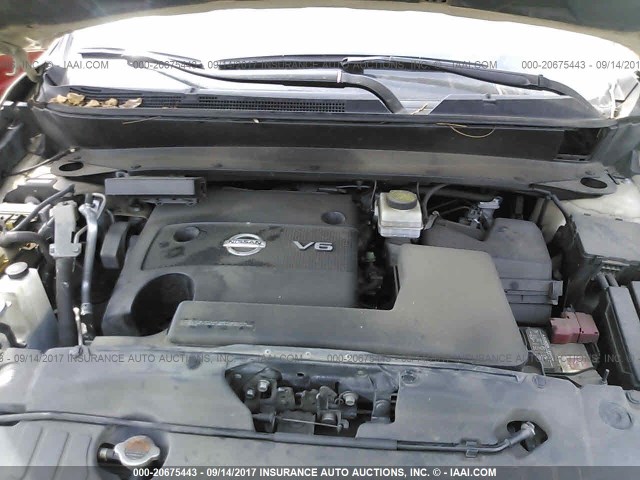 5N1AR2MM9DC678216 - 2013 NISSAN PATHFINDER S/SV/SL/PLATINUM 金色 照片 10