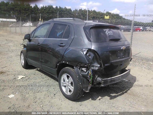 3GNCJPSB2GL217443 - 2016 CHEVROLET TRAX 1LT GRAY photo 3