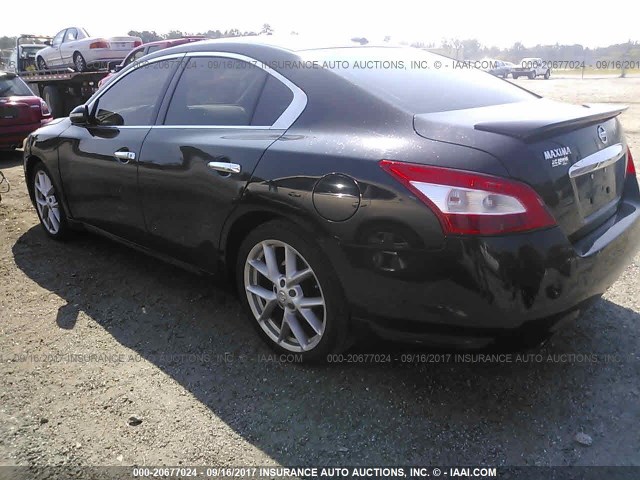 1N4AA51E49C835559 - 2009 NISSAN MAXIMA S/SV BLACK photo 3