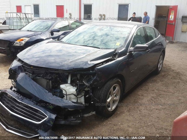 1G1ZB5ST2HF132801 - 2017 CHEVROLET MALIBU LS ლურჯი ფოტო 2