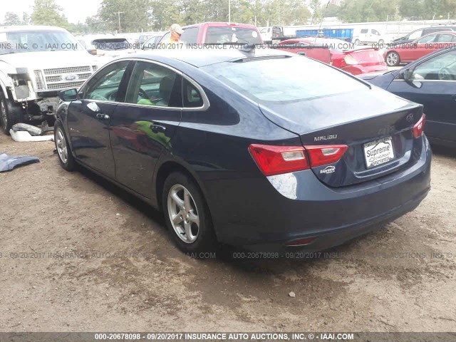 1G1ZB5ST2HF132801 - 2017 CHEVROLET MALIBU LS ლურჯი ფოტო 3