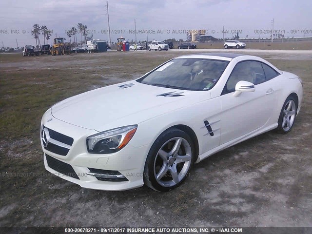 WDDJK7DA8EF025202 - 2014 MERCEDES-BENZ SL 550 WHITE photo 2