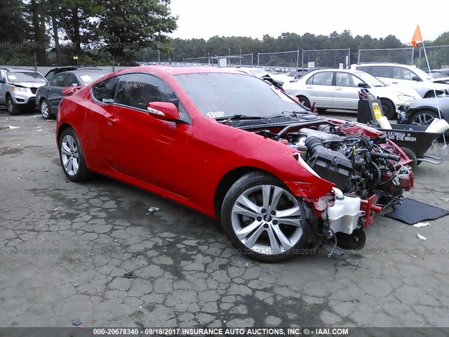 KMHHU6KH0AU019229 - 2010 HYUNDAI GENESIS COUPE 3.8L RED photo 1