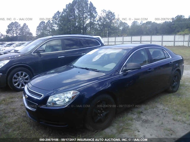 1G1ZA5EU5CF324004 - 2012 CHEVROLET MALIBU LS მუქი ლურჯი ფოტო 2