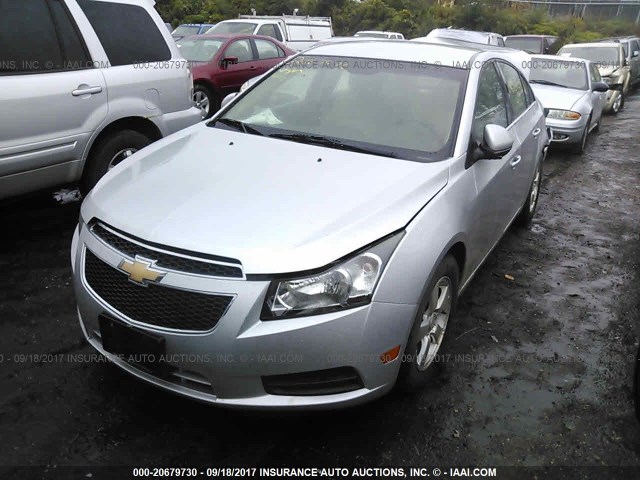 1G1PG5S91B7261823 - 2011 CHEVROLET CRUZE LT SILVER photo 2