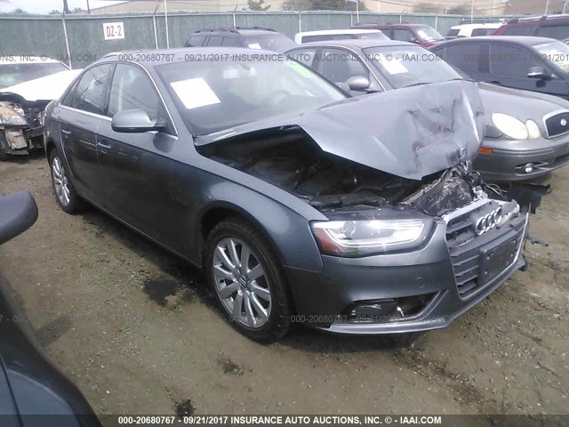 WAUBFAFL3DN016584 - 2013 AUDI A4 PREMIUM GRAY photo 1