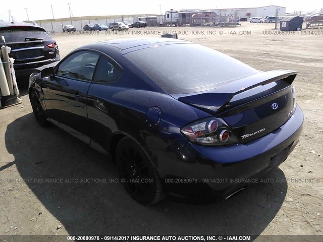 KMHHN66F77U250191 - 2007 HYUNDAI TIBURON GT/SE/GT LIMITED BLUE photo 3