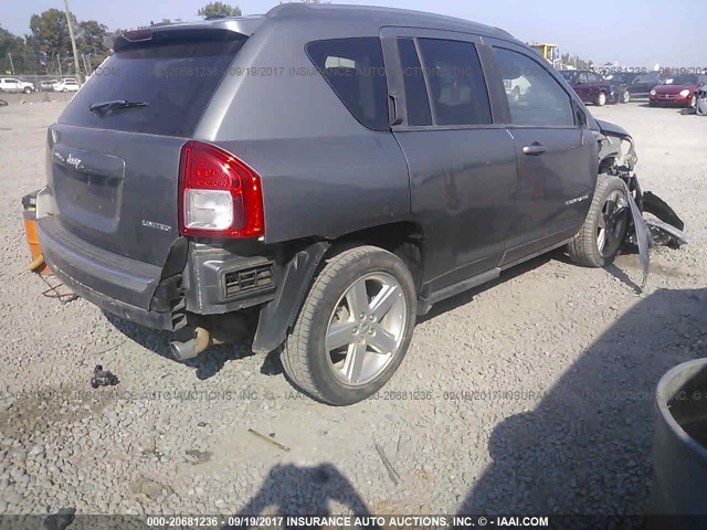 1C4NJCCB2DD191548 - 2013 JEEP COMPASS LIMITED GRAY photo 4