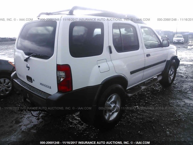 5N1ED28Y73C630337 - 2003 NISSAN XTERRA XE/SE WHITE photo 4