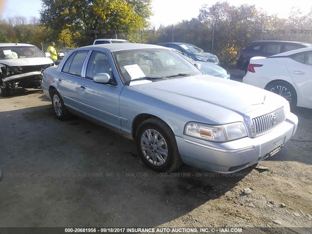 2MEFM74V57X617403 - 2007 MERCURY GRAND MARQUIS GS Light Blue photo 1